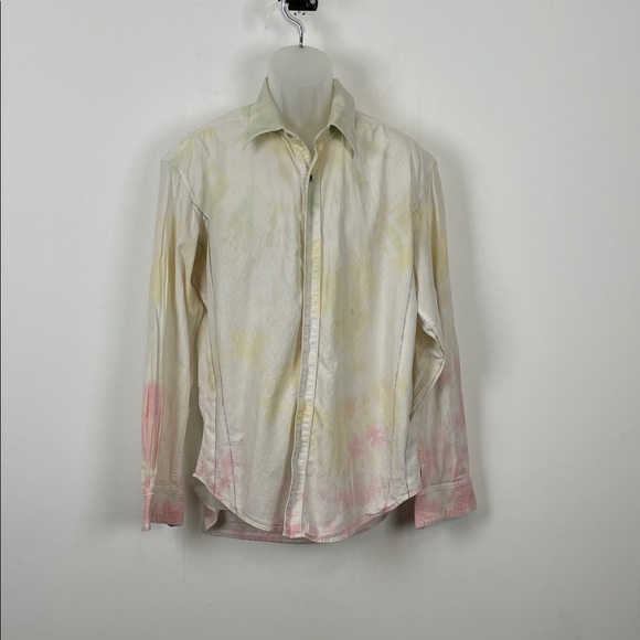 Robert Graham Gabriela Ombre Button Down Mens XL Multicolor Tie-Dye Casual Shirt